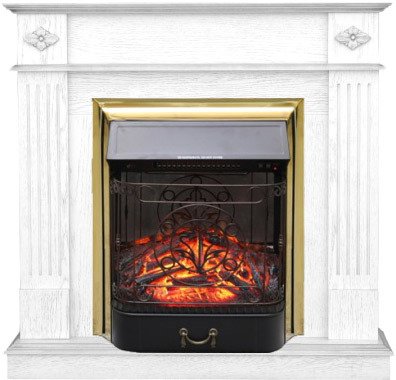 

Каминокомплект Smolcom Brighton Corner STD-ASP с Majestic FX M Brass (белый дуб)