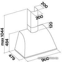Кухонная вытяжка Falmec Ginevra Classic 90 600 м3/ч (антрацитовый)