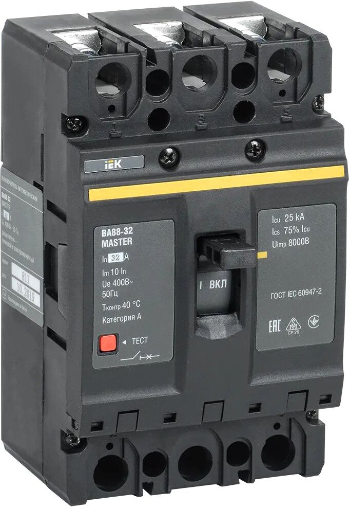 

Выключатель автоматический IEK ВА 88-32 3п 32А 25кА С SVA10-3-0032-02