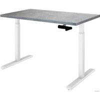 Стол для работы стоя ErgoSmart Manual Desk 1360x800x36 мм (бетон чикаго светло-серый/белый)