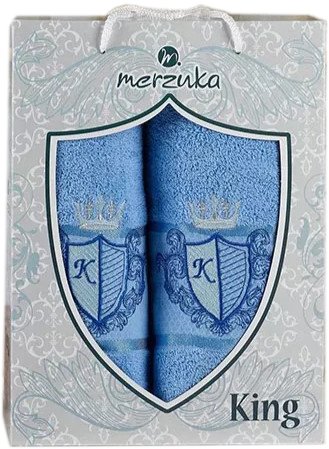 

Набор полотенец Merzuka 50x90/70x140 10544 (голубой)