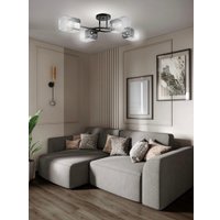 Припотолочная люстра Aitin Pro НПБ 02-4x60-101 96297/4 (черный/хром)