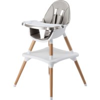 Высокий стульчик Solmax&Kids HW99643 (белый/серый)