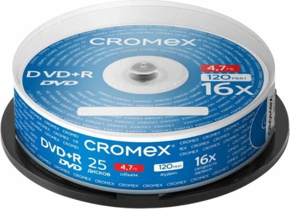 

DVD+R диск Cromex 4.7Gb 16x 513777 (25 шт.)