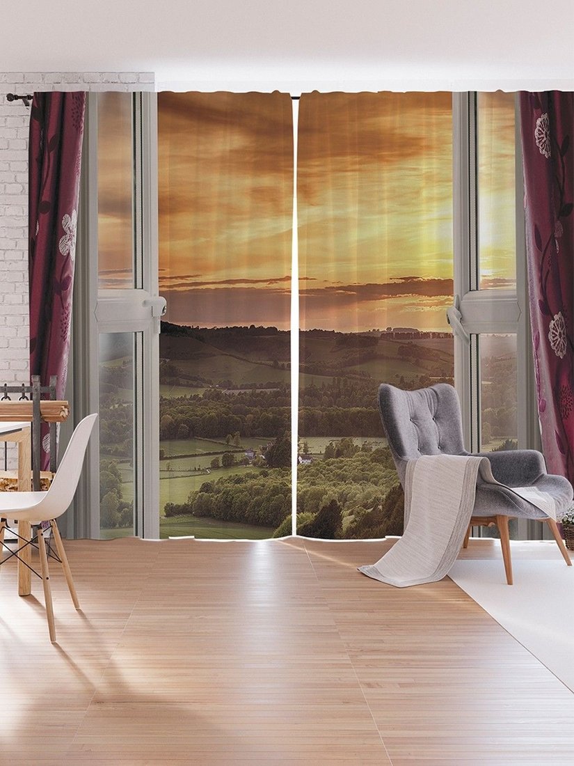 

Комплект штор JoyArty Окно к свежему воздуху p_6493 (145x265)