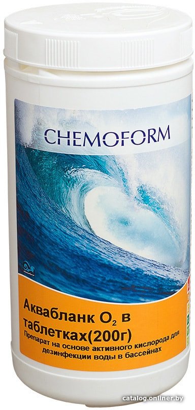 Химия для бассейна Chemoform Аквабланк О2 в таблетках по 200г 1кг