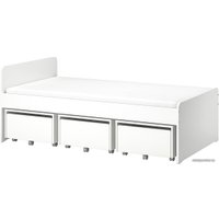 Кровать Ikea Слэкт 200x90 (белый) 493.861.14