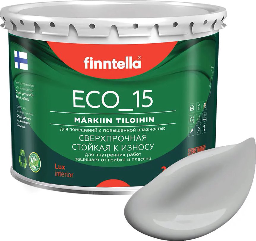 

Краска Finntella Eco 15 Seitti F-10-1-3-FL061 2.7 л (светло-серый)