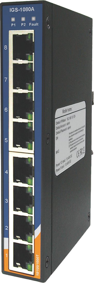 

Неуправляемый коммутатор ORing IGS-1080A
