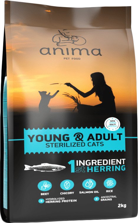 

Сухой корм для кошек Anima для стерилизованных котят и кошек с сельдью (2кг)