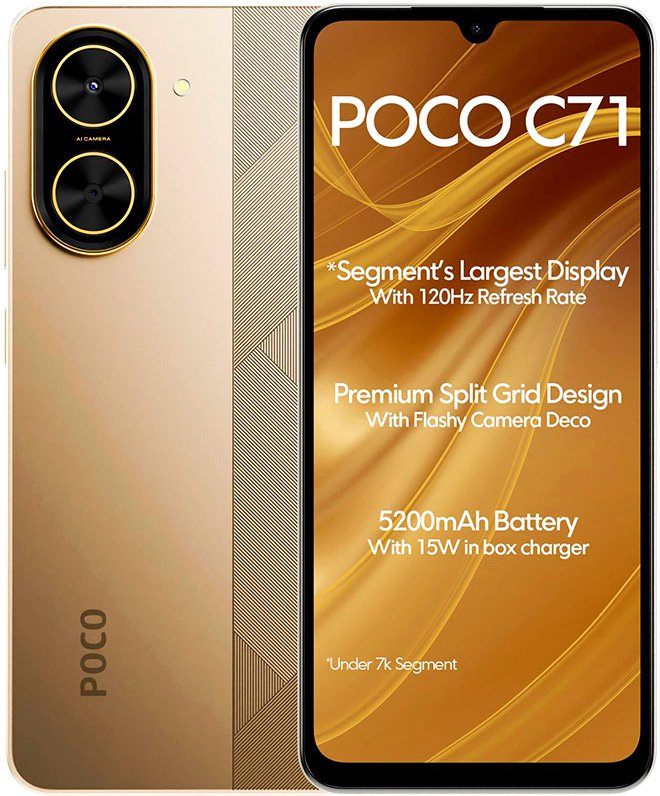 

Телефон POCO C71 3GB/64GB международная версия (золотистый)