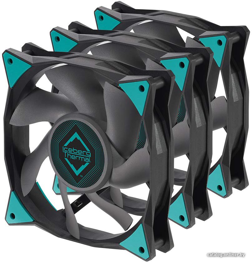 Комплект вентиляторов для корпуса Iceberg Thermal IceGALE 120mm 3-pack (черный)