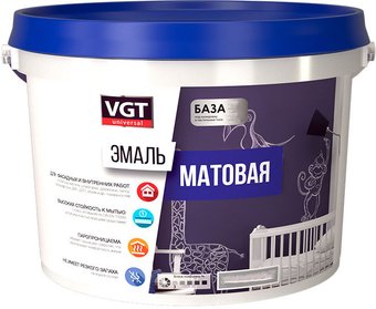 Эмаль VGT ВД-АК-1179 Универсальная Матовая RAL 7024 1кг (графитовый)