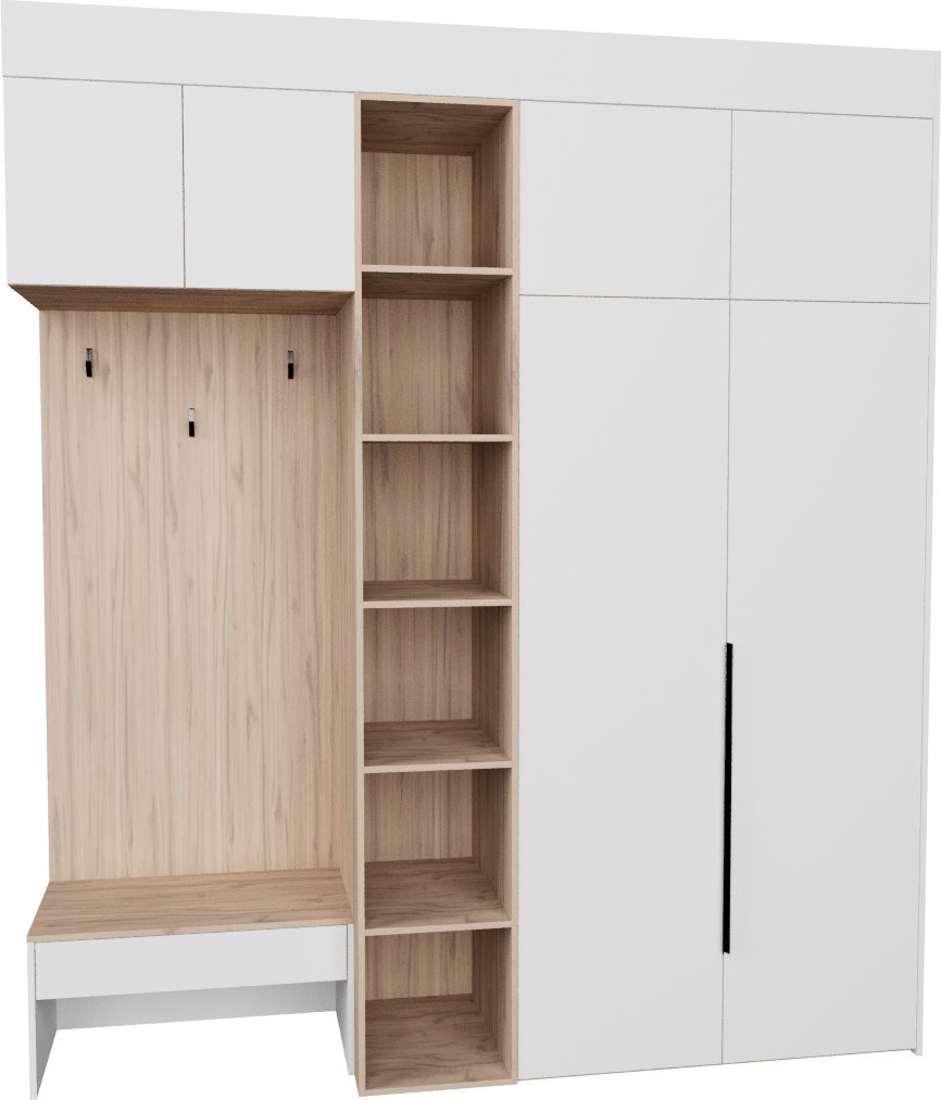 

Стенка Рэйгрупп Рэй P245-B6-1-EBE В6-1 (дуб элисон/белый премиум)