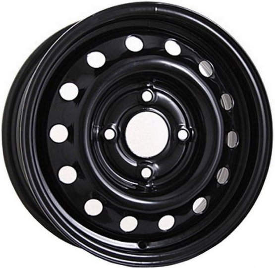 

Штампованные диски ТЗСК Daewoo/Nexia 14x5.5" 4x100мм DIA 56.6мм ET 49мм Черный глянец