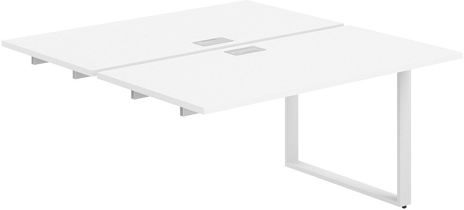 

Стол Norden Приставка 320x143.8x75 AG.126.WH.L.72.WH (белый/серебристый/белый)