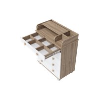 Детский комод Incanto Мишка с органайзером 800/5 PK-0060/01 (белый/дуб)