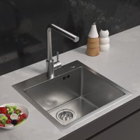 Кухонная мойка ARFEKA ECO AR 450*450 SATIN DECOR MILLET GRAINS (настольная)