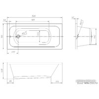 Ванна Ventospa Mitra 150x70 (с ножками и экраном)