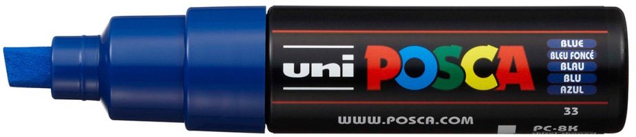 

Маркер художественный UNI Mitsubishi Pencil Posca 8мм PC-8K BLUE (синий)