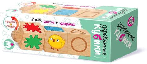 

Кубики Десятое королевство Учим цвета и формы 02968