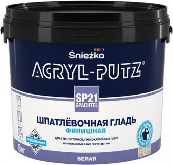Шпатлевка Sniezka Acryl-Putz SP21 Spachtel 8 кг (белый)