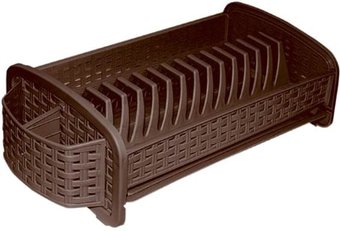 Сушилка для посуды Violet Ротанг 270101 (черный)