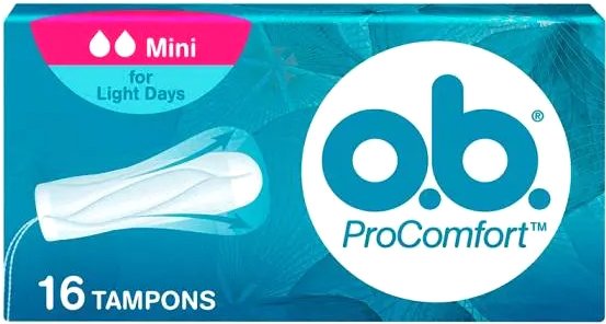 

Тампоны без аппликатора O.b. ProComfort Mini (16 шт)