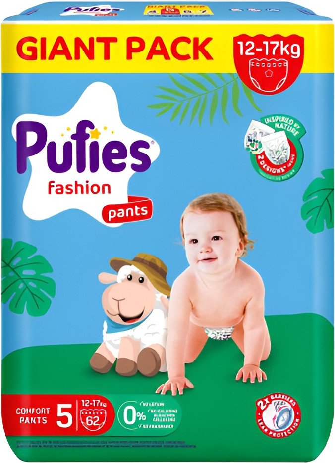 Трусики-подгузники Pufies Pants Fashion Junior 12-17кг (62 шт)