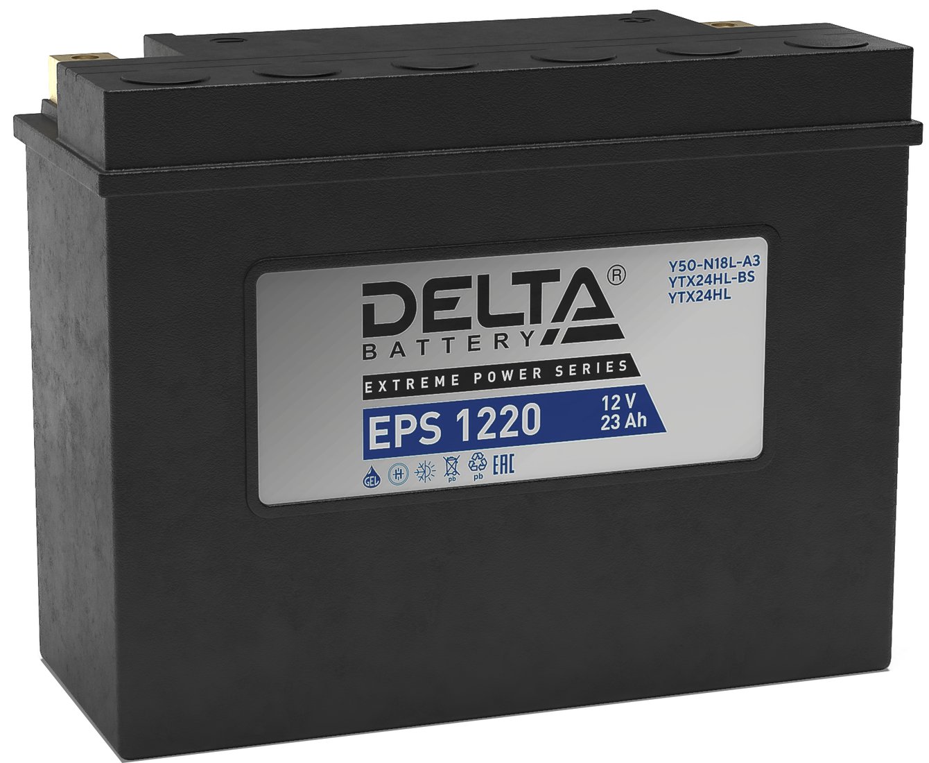

Мотоциклетный аккумулятор Delta EPS1220 (23 А·ч)