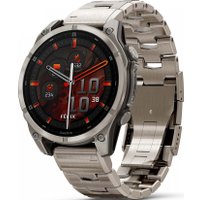 Умные часы Garmin Fenix 8 Sapphire, Titanium 47мм (светло-серый, титановый ремешок)