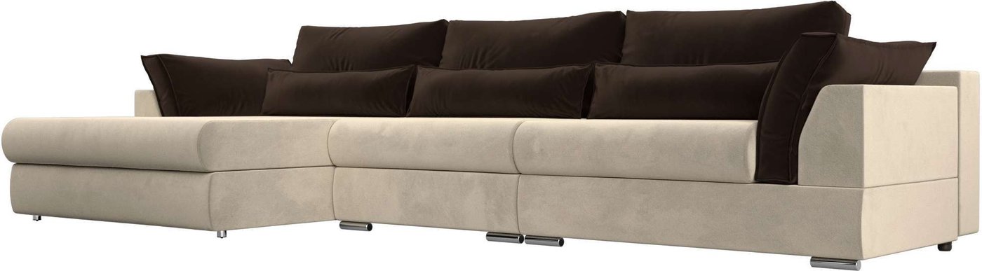 

Угловой диван Mebelico Пекин Long 116132L (левый, микровельвет, бежевый)