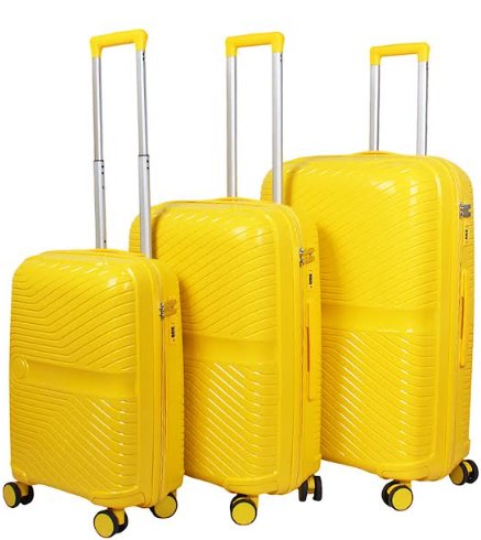 

Комплект чемоданов Eurobags Fashion S, M, L (желтый)