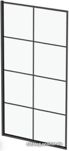 Стеклянная шторка для ванны Calani Faro Black Check 70