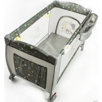 Манеж-кровать ForKiddy Arena lux 2020 (серый со слониками)