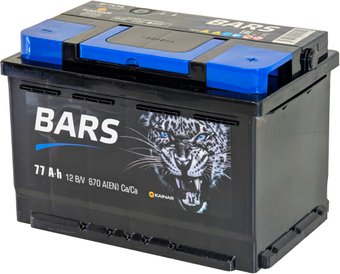 Автомобильный аккумулятор BARS R+ (77 А·ч)
