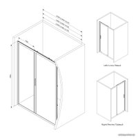 Душевая дверь AM.PM Gem Solo W90G-120-1-195BBr