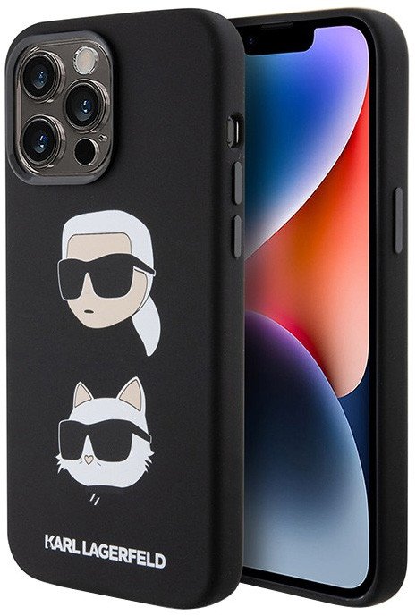 

Чехол для телефона CG Mobile Lagerfeld Liquid Silicone Karl & Choupette heads Hard для iPhone 15 Pro Max KLHCP15XSDHKCNK