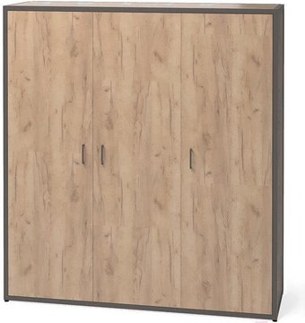 Шкаф распашной Millwood Neo Loft ML-6/L (дуб табачный craft/металл черный)