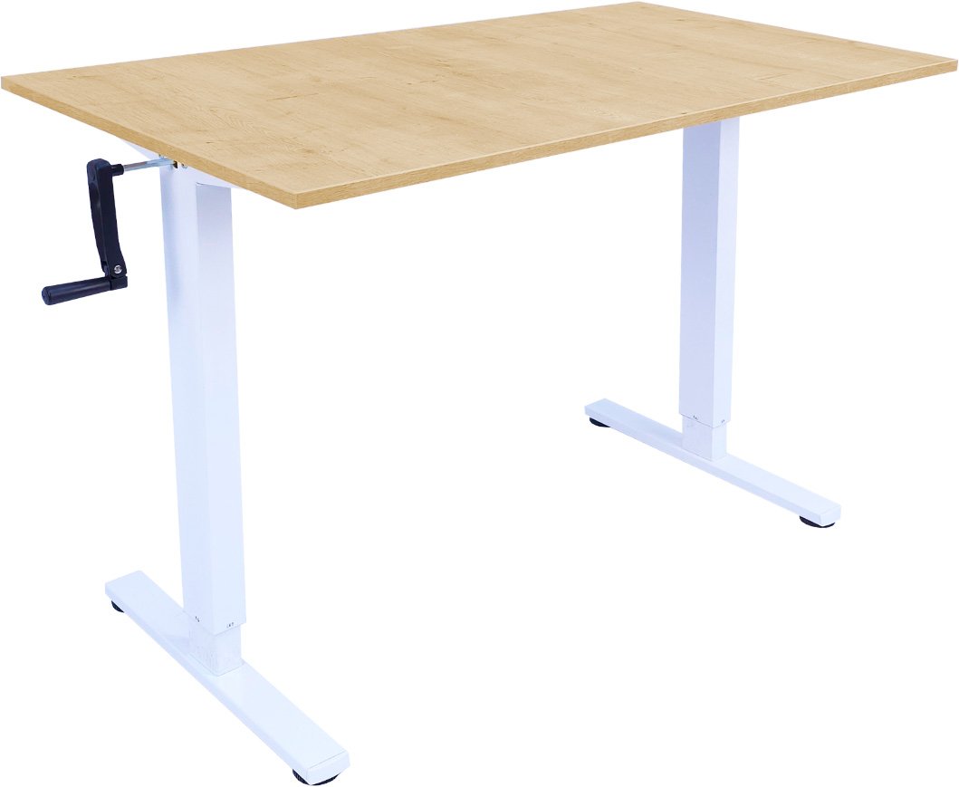 

Стол ErgoSmart Manual Desk Light 1200x650x18 мм (дуб натуральный/белый)