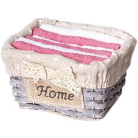 Полотенце Arya Home Grey 30x30 8680943109095 (6 шт, розовый/белый)