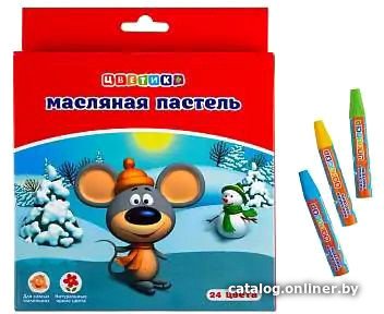 Набор масляной пастели Цветик 7041971 (24 цв)