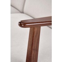 Диван Halmar Milano 2S tap. Castel 04 (светло-бежевый/орех)