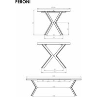 Кухонный стол Halmar Peroni 100-250/100/75 (орех/черный) в Гродно