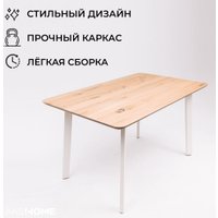 Кухонный стол ОКА Майон 120x80x74 (дуб натуральный/белый)