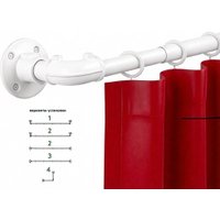 Карниз для штор UG Home Раздвижной 1-рядный 1КМ-У-49-360-БЛ (белый, 0.49-3.6м)