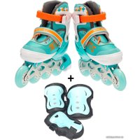 Роликовые коньки Favorit 1188SET-L-TB (р. 38-41, бирюзовый)
