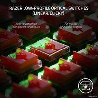 Клавиатура Razer Deathstalker V2 Pro Wireless (черный, Razer Low Profile Optical Purple, нет кириллицы)