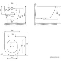 Унитаз подвесной Deante Peonia CDEN6ZPW
