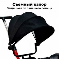 Беговел-велосипед Bubago Split BG-FPY-158-1 с ручкой (черный/красный)